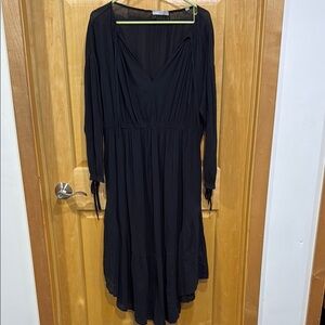 Vince Elegant Black Women's Dress v-neck elastic waist size M